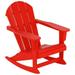 Polytrends Laguna Recycled Poly Outdoor Adirondack Rocking Chair (Set of 2) Red