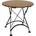 Sunnydaze European Chestnut Wood Folding Round Bistro Table - 32 Diameter