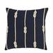 Fennco Styles Corda Di Mare Collection Nautical Rope 100% Pure Cotton 20 x 20 Inch Throw Pillow with Case & Insert - Navy Blue Accent Pillow for Couch Bedroom and Living Room DÃ©cor