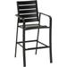 Hanover Cortino Outdoor Dining Chair - Aluminum - Has Arms - Black