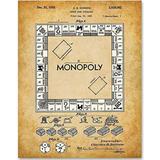 Monopoly Board Game - 11x14 Unframed Patent Print