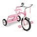Radio Flyer 33PZ Kids Classic Style Dual Deck Tricycle with Handlebar Bell Pink