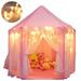 ORIAN Princess Castle Playhouse Tent for Girls with LED Star Lights â€“ Indoor & Outdoor Large Kids Play Tent for Imaginative Games â€“ ASTM Certified Princess Tent 230 Polyester Taffeta. Pink 55 x53 .