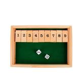 Jpgif Shut The Box Wooden Mathematic Traditional Pub Board Dice Game Travel 4 Players