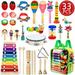 TAIMASI Kids Musical Instruments 33PCS 18 Types Wooden Percussion Instruments Tambourine Xylophone Toys for Kids Children Preschool Education Early Learning Musical Toy for Boys and Girls