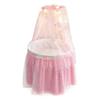 Badger Basket Sweet Dreams Doll Bassinet with Canopy and Lights for 18 inch Dolls - Pink/Stars