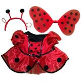 Ladybug Costume with Wings Outfit Teddy Bear Clothes Fits Most 14 - 18 Build-a-bear and Make Your Own Stuffed Animals