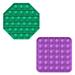 Sadie Pop Pop Bubble Fidget Sensory Toy Special Needs Stress Reliever Blocks - Anti Anxiety Fidget Bubble Toys Pop Push Fidget Autism Stress Relief - Silicone Stress Reliever Toy (Green+Purple)