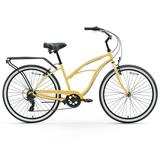 sixthreezero Around The Block Women s 7-Speed Beach Cruiser Bicycle 26 In. Wheels Cream