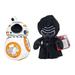 STAR WARS - Set of 2 Characters Plush Toys of Star Wars Episode VII: The Force Awakens: BB8 (8 /22cm) and Kylo Ren (Both 11 /29cm) - Super Soft Quality