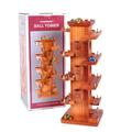 Yesbay Funny Marble Ball Run Wooden Tower Construction Track Game Educational Kids Toy Ball Track Set Toy 1# 1#