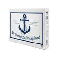 St. Michaels Maryland Blue and White Anchor (1000 Piece Puzzle Size 19x27 Challenging Jigsaw Puzzle for Adults and Family Made in USA)