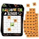 Big Dot of Happiness Jack-O -Lantern Halloween - Bingo Cards and Markers - Kids Halloween Party Bingo Game - Set of 18