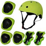 Kids Bike Helmet Toddler Helmet for Ages 3-10 Boys Girls with Sports Protective Gear Set Knee Elbow Wrist Pads for Skateboard Cycling Scooter Rollerblading - Green