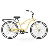 sixthreezero Around The Block Women s Single-Speed Beach Cruiser Bicycle 26 In. Wheels Cream