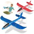 Kids Foam Plane 2 Pieces Styrofoam Plane Aircraft Model Outdoor Sports Game Toys Glider Light Airplane Hand Throwing Throwing Glider for Kids Boys Girls