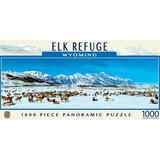 MasterPieces 1000 Piece Panoramic Jigsaw Puzzle - Elk Refuge - 13 x39