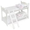 Badger Basket Doll Bunk Bed with Ladder and Bedding - White Rose