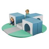 ECR4Kids SoftZone Triple Tunnel Maze Active Play Corner Climber for Toddlers - Contemporary