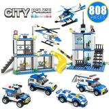 City Police Station Building Blocks Set with Cop Cars Helicopter Best Learning and Roleplay STEM Toy Gift for Boys and Girls Age 6-12 (808 Pieces)