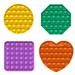 Melitta Push Pop Bubble Push Pop Sensory Fidget Toy Silicone Anti-Anxiety Tools Stress Relief Toys for Kids and Adults Family Educational Toys for Children Office Stress Relief Toys (4pcs)