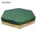 GadgetVLot Octagon Sandbox Cover Green Sandpit Cover With Drawstring 3 Sizes Table Cover Waterproof Pool Cover For Outdoor Garden Only Sandbox Cover