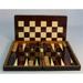 Worldwise Imports 15 in. Simple wood Grain with Chess Board - Decoupage Wood Backgammon