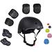 UniqueFit Lucky-M Kids Outdoor Sports Protective Gear,Boys and Girls Safety Pads Set [Helmet,Knee&Elbow Pads and Wrist Guards] for Roller, Scooter, Skateboard, Bicycle(3-8 Years Old) (Black)