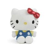 GUND Sanrio Character Hello Kitty Red Bow and Blue Overalls Classic 9.5 Inches