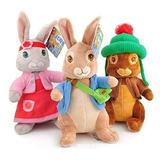 CNC INC Skyleshine 3pcs / lot 30cm Peter Rabbit Soft Dolls and Lovely Plush Cute Animals Rabbit Dolls Stuffed Amin Kids Toys Gift S9202