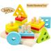 LNKOO Educational Toy Toddler Toy for 2 3 4+ Years Old Boy Girl Wooden Puzzle Shape Sorter Preschool Learning Toy Sensory Toy Developmental Sorting Stacking Toy for Toddlers Babies Kids(4 Shapes-16PCS