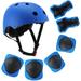 Kids Helmet Pad Set Elbow Knee Wrist Pads for Sports Protective Gear Set Adjustable Safety Set with Strap for 3~10yrs Girls Boys Toddler Child Bike Cycling Skating Roller Scooter Outdoor Sports