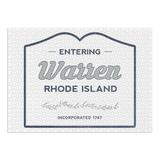 Warren Rhode Island Now Entering (1000 Piece Puzzle Size 19x27 Challenging Jigsaw Puzzle for Adults and Family Made in USA)