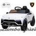 Electric Cars for Kids to Ride 12V Realistic Lamborghini Kid Electric Ride on Car with Remote Control and MP3 Player Kids Electric Vehicle with LED Light Radio Birthday Gift for Kids White S7786