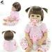 PULLIMORE 22 inch Reborn Baby Dolls Lifelike Handmade Baby Doll Girl Soft Vinyl Silicone Newborn Dolls for Age 3 +