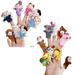 18pcs Educational Toys Finger Puppets Story Time Finger Puppets 12 Animals & 6 People Family Members Play House Accessories