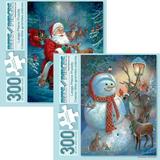 Bits and Pieces - Value Set of Two (2) 300 Piece Jigsaw Puzzles for Adults - Each Puzzle Measures 18 x 24 - 300 Piece Winter Holiday Collection Jigsaws by Artist Ruane Manning