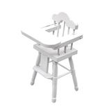 Bowake Dollhouse Furniture Baby High Chair Miniature Living Room Kid Pretend Play Toy