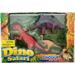 Dino Safari Dinosaur Playset Set of 3 Raptor Stegosaurus T-Rex