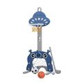 Kids Basketball Hoop with Balls 5 in 1 Toddlers Grow with Me Sports Activity Center Football Soccer Goal Golf Game Ring Toss Set for Indoor Outdoor Height Adjustable
