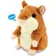 Cribun Talking Hamster Plush Toy Repeats What You Say Interactive Toys Electronic Hamster Toy Repeats Your Voice Unique Gift Toys for 1 2 3 4 Year Old Boys Girls