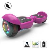 Bluetooth Hoverboard 6.5 Listed Two-Wheel Self Balancing Flash Wheel Electric Scooter with LED Light Purple