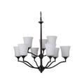 Nine Light 2-Tier Chandelier 31 Inches Wide By 28.75 Inches High -Traditional Installation Craftmade Lighting 41729-Ob