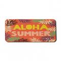 Aloha Computer Mouse Pad Aloha Summer Calligraphy with Leaves Floral Elements Colorful Exotic Illustration Rectangle Non-Slip Rubber Mousepad X-Large 35 x 15 Multicolor by Ambesonne