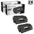 LD Â© Compatible Replacements for Hewlett Packard CF280X (HP 80X) 2PK HY Black Toner Cartridges for Laserjet Pro 400 M401dn 400 M401dne 400 M401dw 400 M401n & 400 M425dn