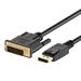 DP to DVI Rankie 6FT Gold Plated DisplayPort DP to DVI Cable (Black) - R1109