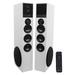Rockville TM150W White Powered Home Theater Tower Speakers 10 Sub/Bluetooth/USB