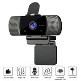 Webcam HD 1080p Web Camera USB PC Computer Webcam with Microphone Laptop Desktop Full HD Camera Video Webcam 360 Degree Widescreen Pro Streaming Webcam for Recording Calling Conferencing Gaming