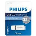 Philips PHMMD32GSNOWU2 USB2.0 Snow 32GB Flash Drive White & Grey