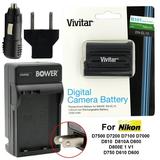 Vivtar OEM ENEL15 Battery and Charger Kit for Nikon D7500 D7200 D7100 D7000 D810 D750 D610